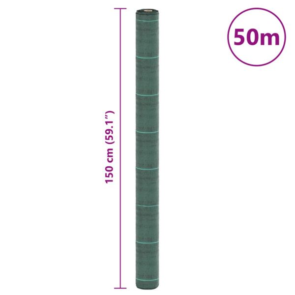 Мембрана против плевели, зелена, 1,5x50 м, PP