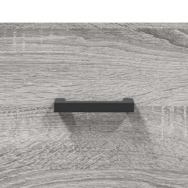 Висок шкаф, сив сонома, 34,5x34x180 см, инженерно дърво