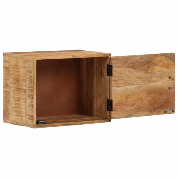 Стенно нощно шкафче 40x30x25 см масивно мангово дърво