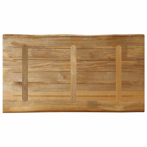 Плот за маса, жив ръб, 120x60x2,5 см, масивно дърво грубо манго