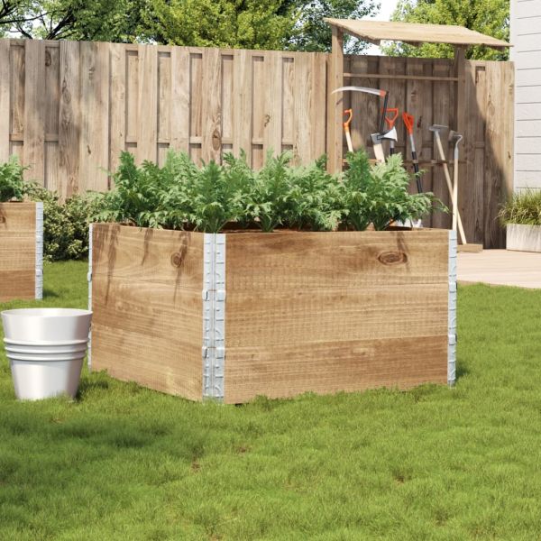 Градинска кашпа, 100x100 см, борова дървесина масив