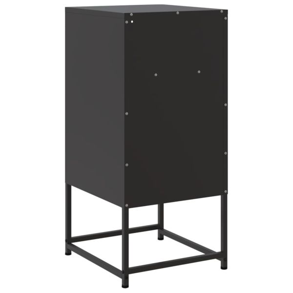 Нощни шкафчета 2 бр черен 36x39x78 см стомана