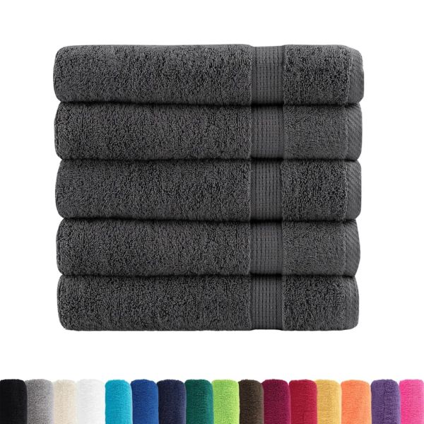 Премиум кърпи за баня SOLUND 25 бр антрацит 70x140 см 600 gsm