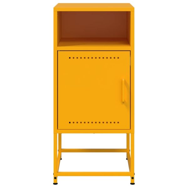 Нощни шкафчета 2 бр горчица жълто 36x39x78 см стомана