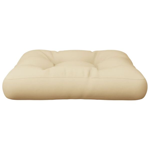 Палетна възглавница бежова 58x58x10 см плат