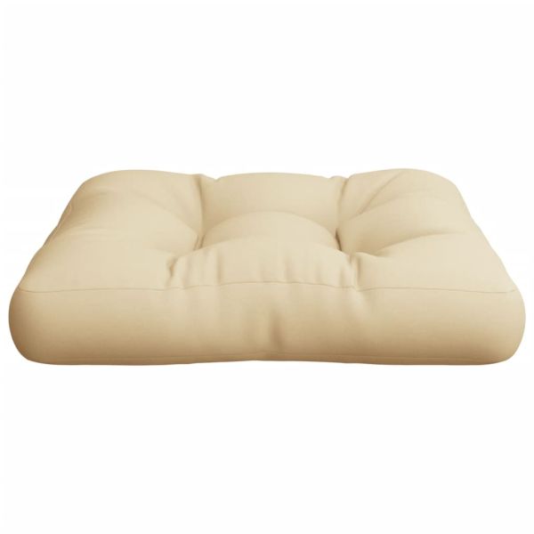 Палетна възглавница бежова 58x58x10 см плат