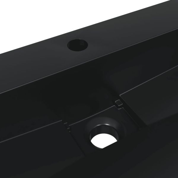 Мивка, 50x38x11 см, минерална/мраморна отливка, черен мат