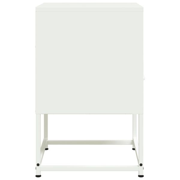 Нощни шкафчета 2 бр бели 36x39x60,5 см стомана