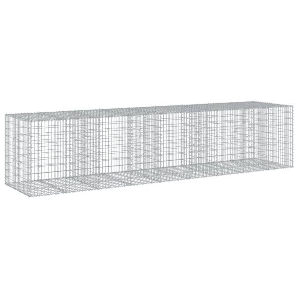 Габионна кошница с покритие, 450x100x100 см, поцинковано желязо