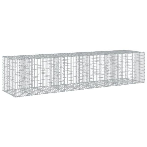 Габионна кошница с покритие, 450x100x100 см, поцинковано желязо