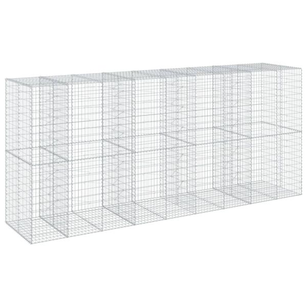 Габионна кошница с покритие, 450x100x200 см, поцинковано желязо