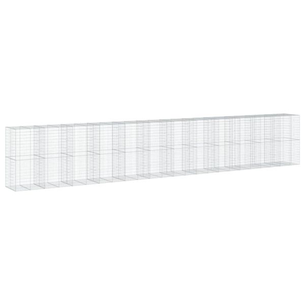 Габионна кошница с капак, 1200x100x200 см, поцинковано желязо