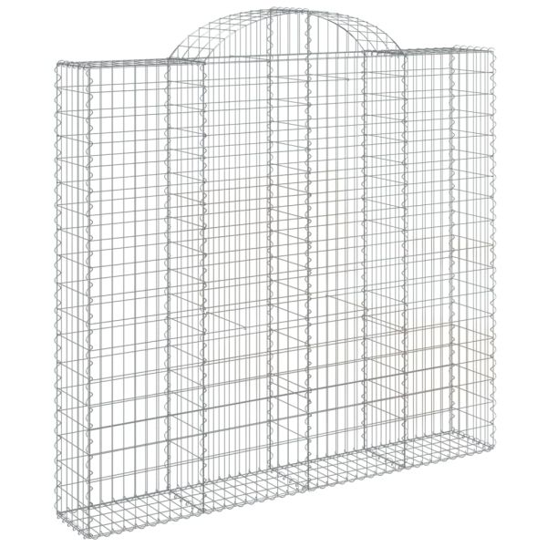 Дъговидна габионна кошница 200x30x180/200 см поцинковано желязо