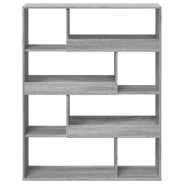 Библиотека, сив сонома, 100x33x125,5 см, инженерно дърво