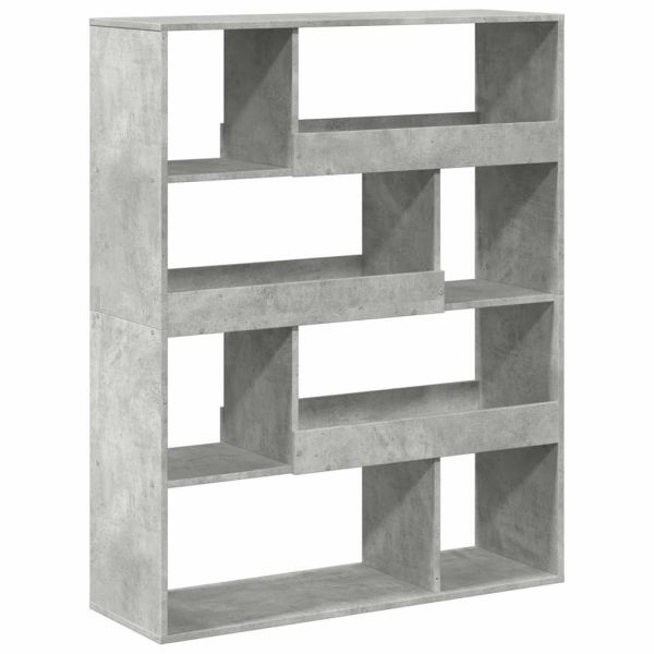 Разделител за стая бетонно сив 100x33x125,5 см инженерно дърво