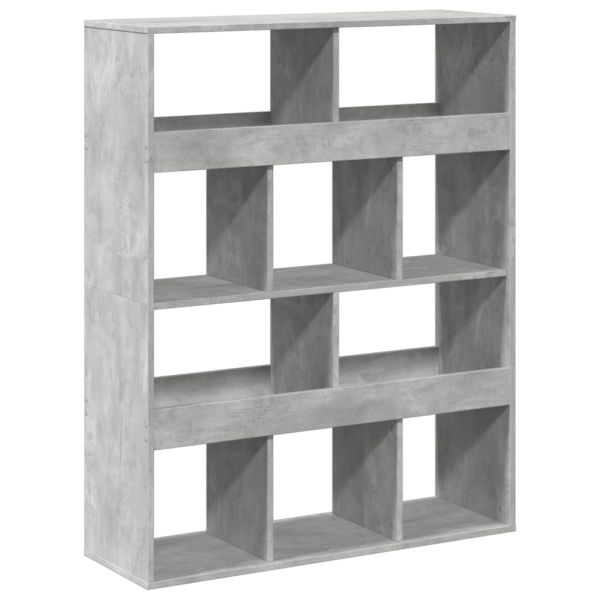 Разделител за стая бетонно сив 100x33x125,5 см инженерно дърво