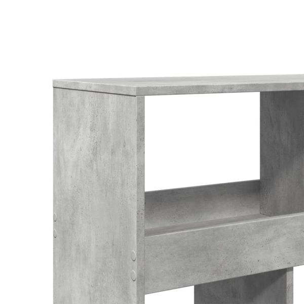 Разделител за стая бетонно сив 100x33x125,5 см инженерно дърво
