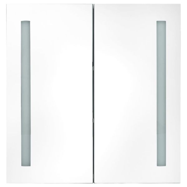 LED шкаф с огледало за баня, 62x14x60 см