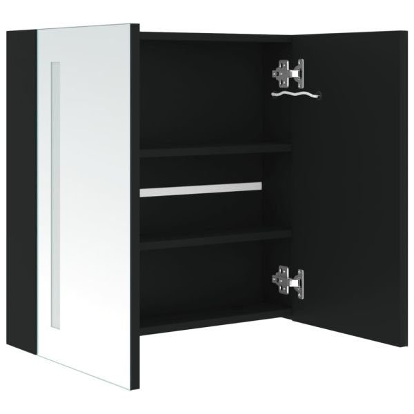 LED шкаф с огледало за баня, 62x14x60 см