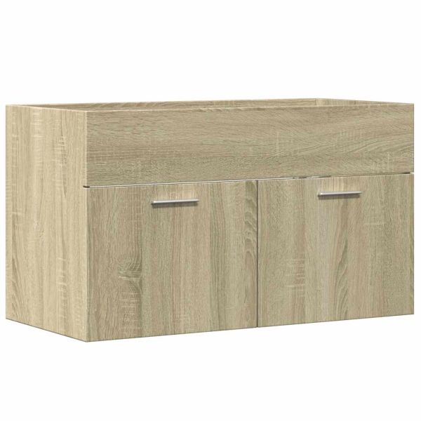 Долен шкаф за мивка, дъб сонома, 80x38,5x46 см, инженерно дърво