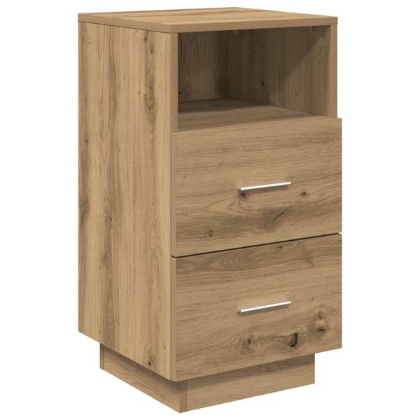 Нощни шкафчета, 2 бр, с 2 чекмеджета, дъб артизан, 36x36x68 см