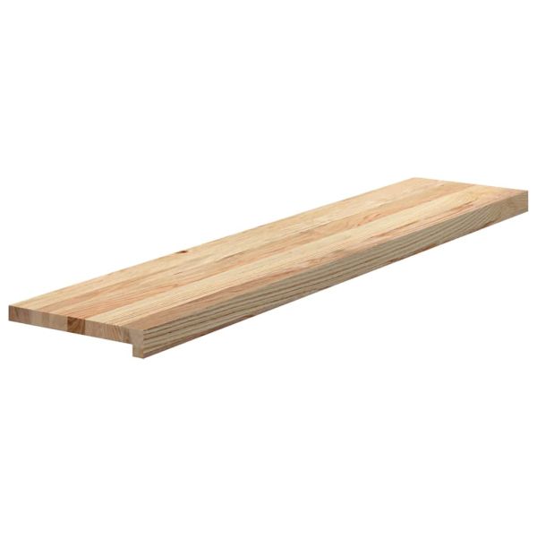 Стълбищни стъпала, 2 бр, 120x25x2 см, необработен масивен дъб