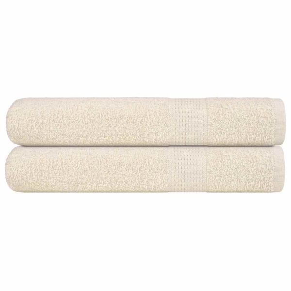 Кърпи за сауна FROGN 2 бр. кремави 80x200 см 360 г/м²