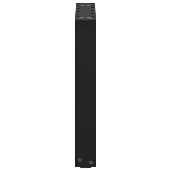 Крака за масичка за кафе, U-образни, 2 бр., черни, 28 x (42-43) см, стомана