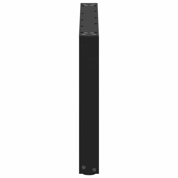 Крака за масичка за кафе, U-образни, 2 бр., черни, 60 x (42-43) см, стомана