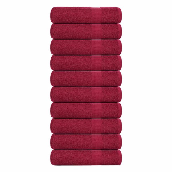 Кърпи за душ FROGN 10 бр. бордо 70x140 см 360 г/м²