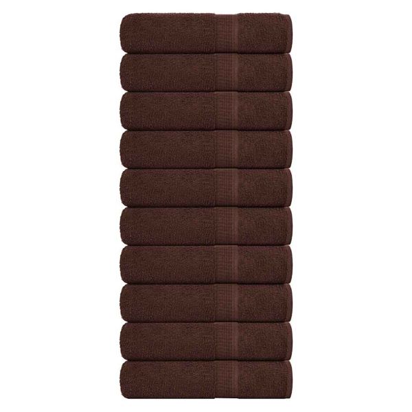 Кърпи за баня FROGN 10 бр. Кафяви 100x150 см 360 г/м²
