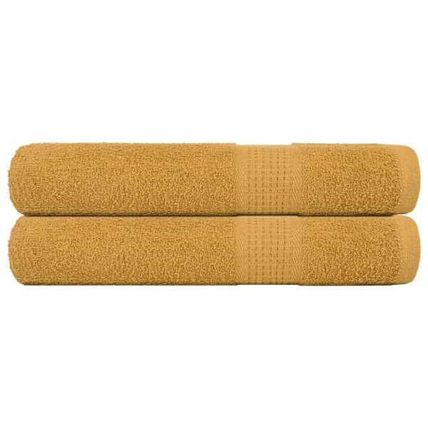 Кърпи за сауна FROGN 2 бр. Златни 80x200 см 360 г/м²