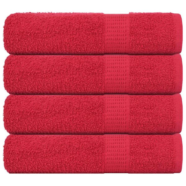 Кърпи за баня FROGN 4 бр. Червени 100x150 см 360 г/м²
