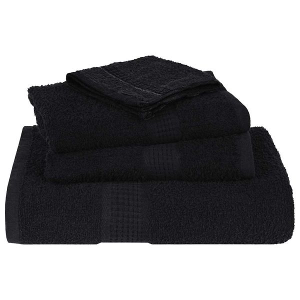 Кърпи за сауна FROGN 2 бр. Черни 80x200 см 360 г/м²