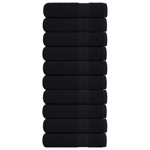 Кърпи за ръце FROGN 10 бр. Черни 50x100 см 360 г/м²