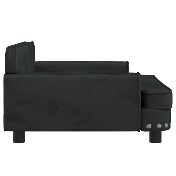 Кучешко легло черно 90x53x30 см кадифе