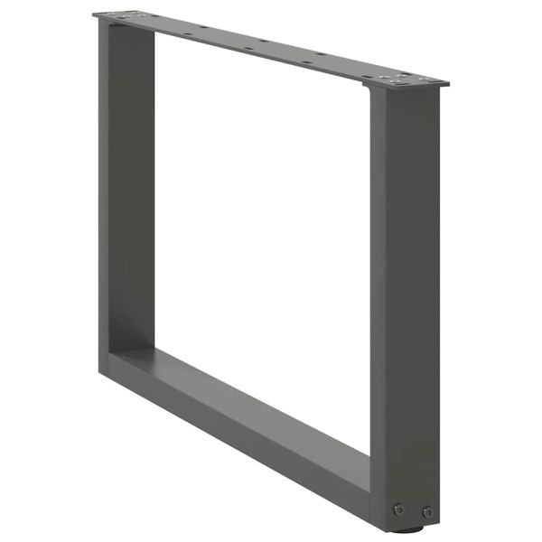 Крака за масичка за кафе, U-образни, 2 бр., антрацит, 60 x (42-43) см, стомана