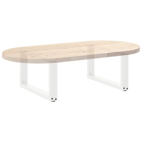 Крака за масичка за кафе, U-образни, 2 бр., бели, 60 x (30-31) см, стомана