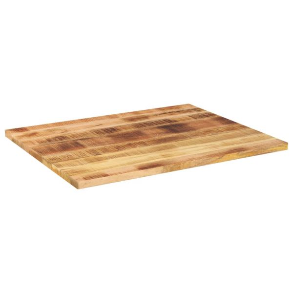 Плот за маса 80x80x3,8 см правоъгълен масивно дърво грубо манго
