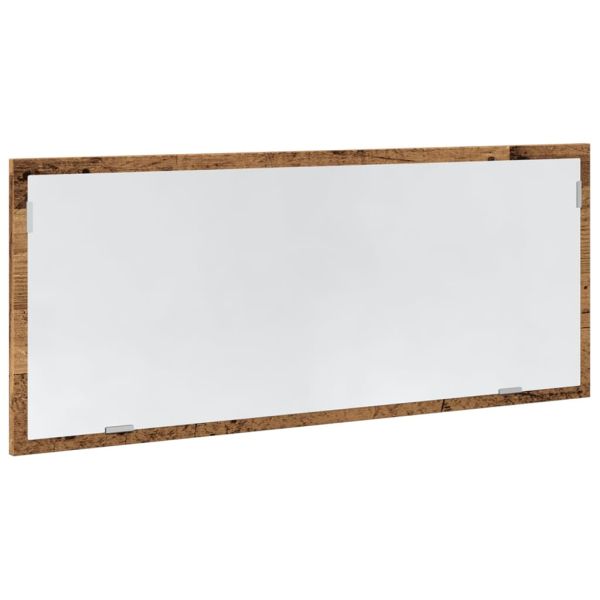 LED огледало за баня от старо дърво 100x8,5x37 cm