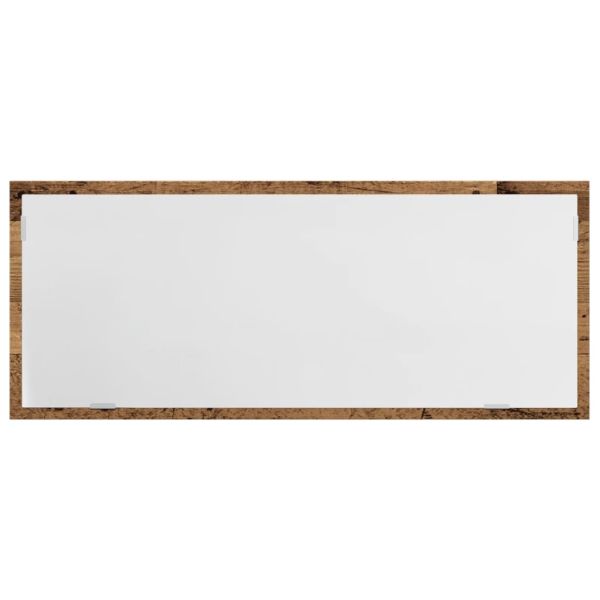 LED огледало за баня от старо дърво 100x8,5x37 cm