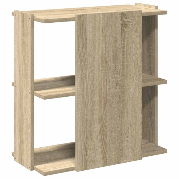 Библиотека 3 рафта сонома дъб 60x30x60 см инженерно дърво