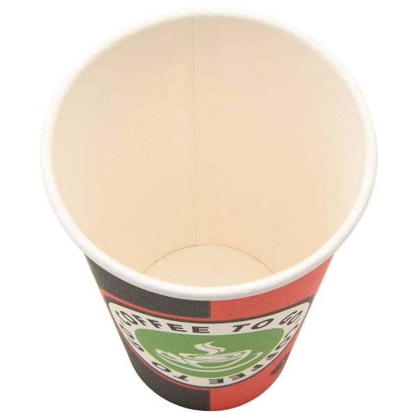 Хартиени чаши за кафе 1000 бр. 16oz 400ml Червено и черно