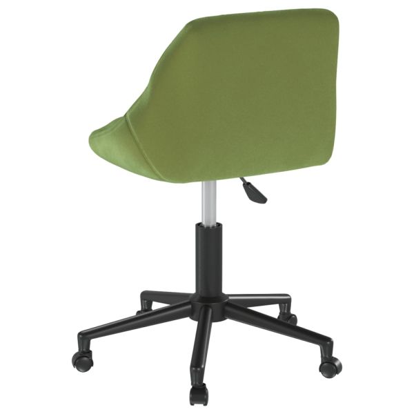 Въртящ се трапезен стол, светлозелен, кадифе