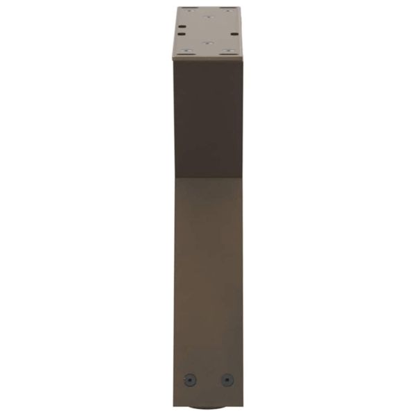 Крака за масичка за кафе, 2 бр., естествена стомана, 40 x (30-31,3) см, стомана
