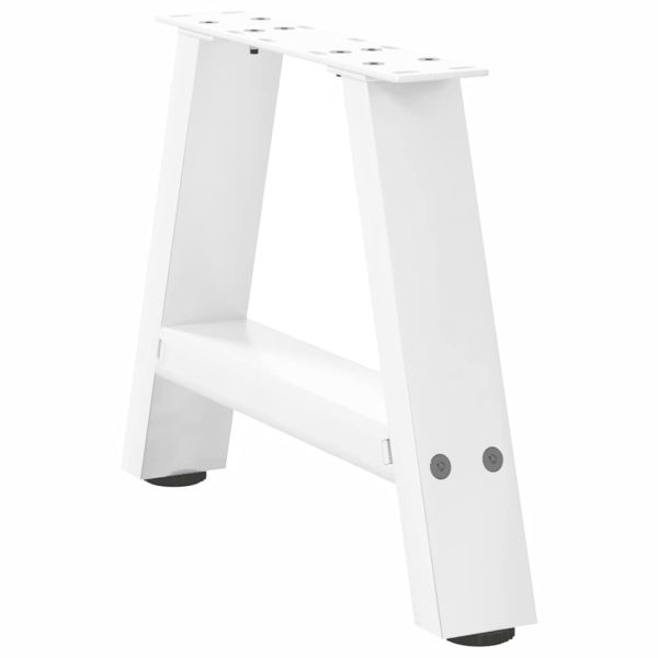 Крака за масичка за кафе, А-образни, 2 бр., бели, 30 x (30-31) см, стомана