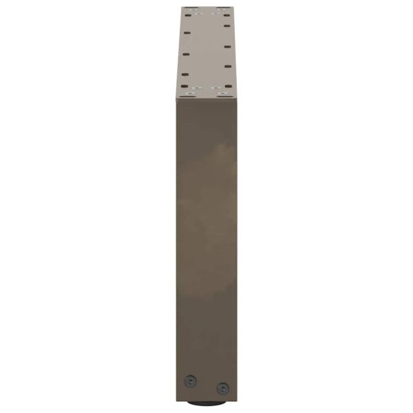 Крака за масичка за кафе, U-образни, 2 бр., естествена стомана, 60 x (30-31) см, стомана