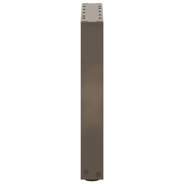 Крака за масичка за кафе, U-образни, 2 бр., естествена стомана, 38 x (42-43) см, стомана