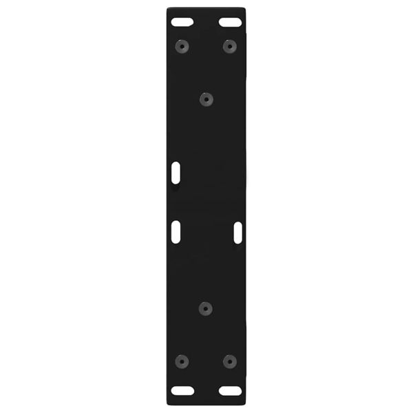 Крака за масичка за кафе, 2 бр., черни, 30 x (30-31,3) см, стомана