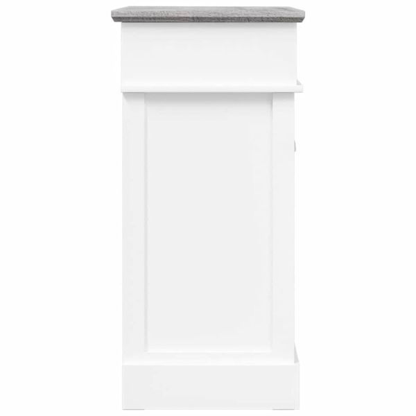 Шкаф за обувки, сив, 50x28x58 см, дърво от пауловния